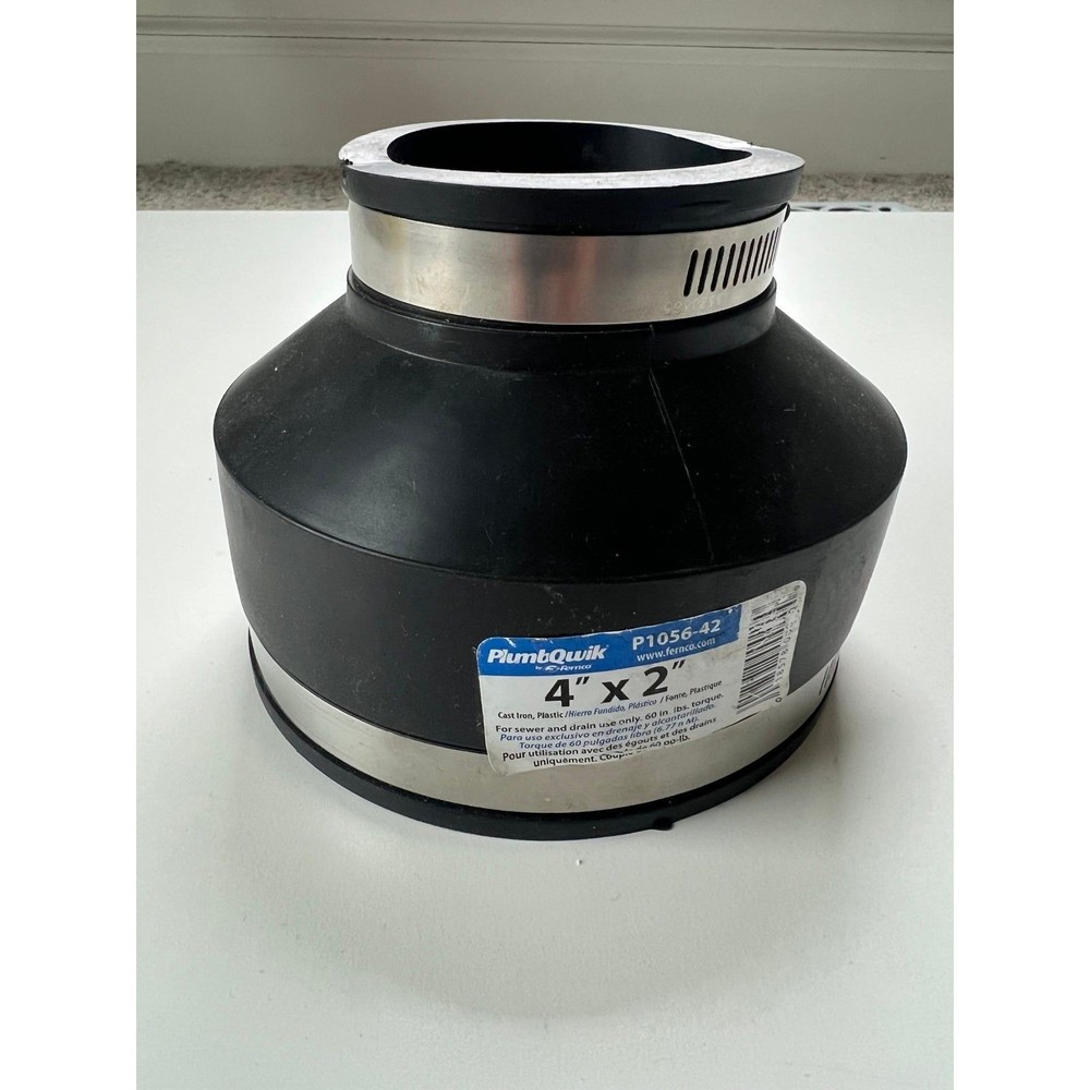 4" x 2" Plumb Quick Flexible Rubber Flow Reducer Restrictor Coupling #P1056-42